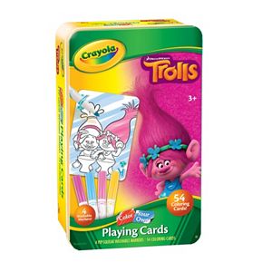 DreamWorks Trolls Color Your Own Playing Cards Set by Crayola