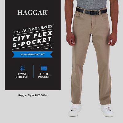 mens haggar active series straight fit dress pants The Active Series™ Stretch 5-Pocket Pantㅤ main image 1