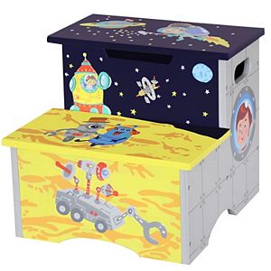 Fantasy Fields Outer Space Hand Crafted Step Stool & Storage Unit