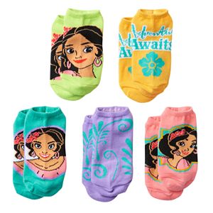 Disney's Elena of Avalor Girls 4-16 5-pk. No-Show Socks