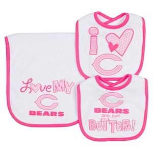 Baby Gerber Chicago Bears 3-Piece Bib & Burpcloth Set