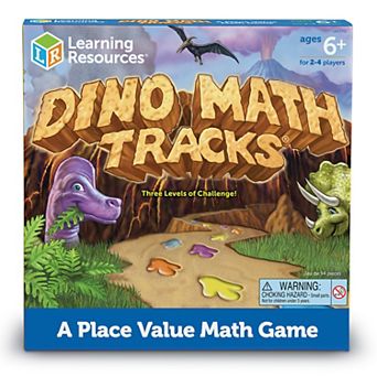 Learning Resources Dino Math Tracks Place Value Game