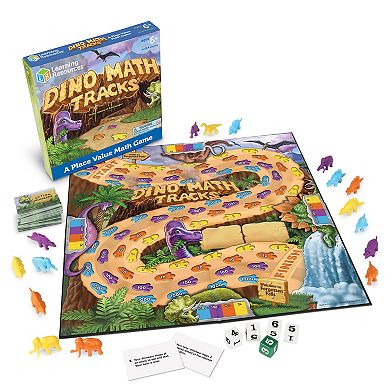 Learning Resources Dino Math Tracks Place Value Game
