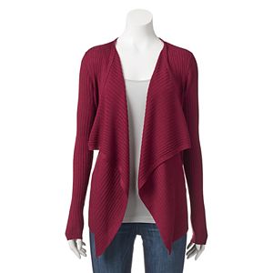 Juniors' Cloud Chaser Draped Open Front Cardigan