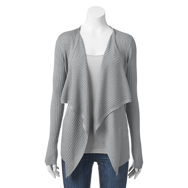 Juniors' Cloud Chaser Draped Open Front Cardigan