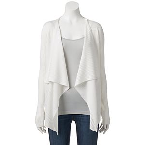 Juniors' Cloud Chaser Draped Open Front Cardigan