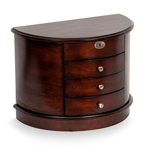 Mele & Co. York Locking Wooden Jewelry Box