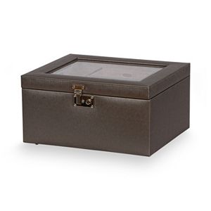 Mele & Co. Linden Locking Glass Top Jewelry Box