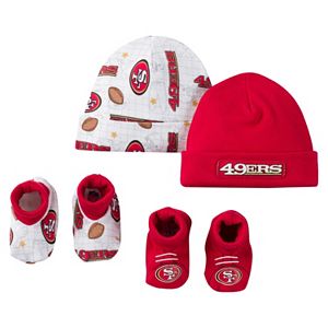 Baby San Francisco 49ers 4-Piece Cap & Crib Shoes Set