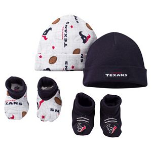Baby Houston Texans 4-Piece Cap & Crib Shoes Set
