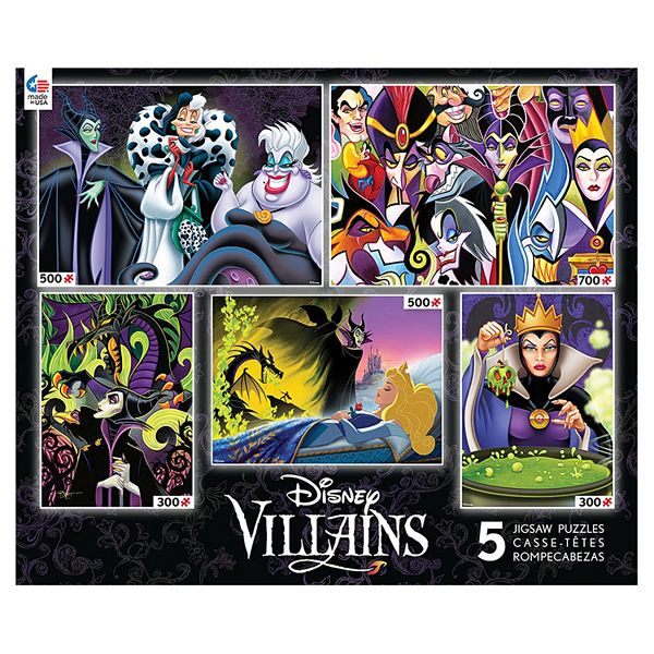 Ceaco Disney Villains 5 in 1 Multipack Jigsaw Puzzles 37022 for sale online 