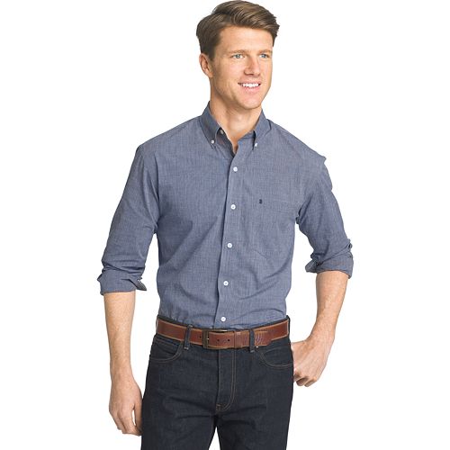 Men's IZOD Signature Slim-Fit Poplin Button-Down Shirt