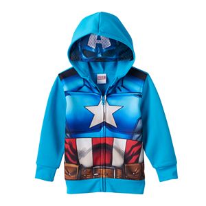 Toddler Boy Marvel Captain America Eye Mask Hoodie