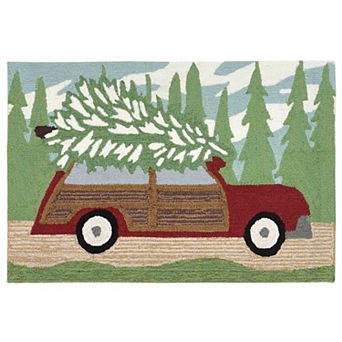 Liora Manne Frontporch Woody Wonderland Pine Indoor Outdoor Rug