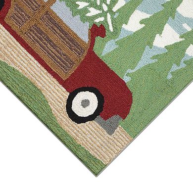 Liora Manne Frontporch Woody Wonderland Pine Indoor Outdoor Rug