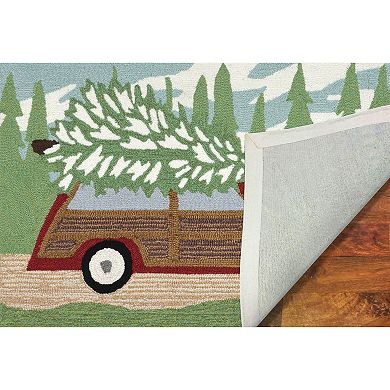 Liora Manne Frontporch Woody Wonderland Pine Indoor Outdoor Rug
