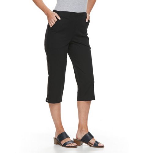 Petite Croft & Barrow® Embellished Pull-On Capris