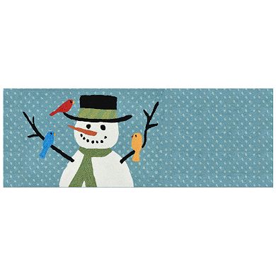 Liora Manne Frontporch Snowman and Friends Indoor Outdoor Rug 