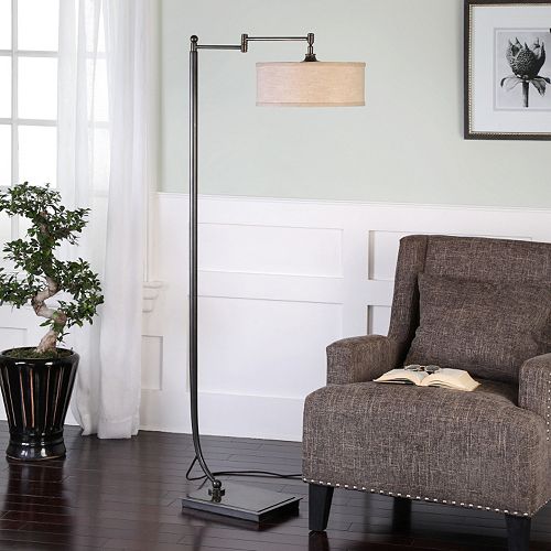 Lamine Pivoting Bronze Finish Floor Lamp