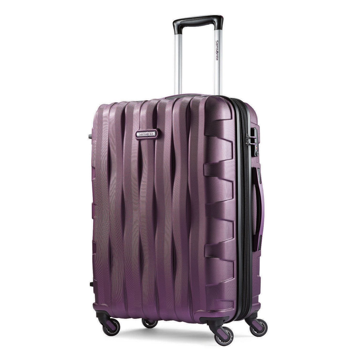 purple hardside spinner luggage