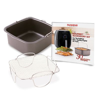 NuWave Brio Gourmet Accessory Kit for 3-qt. & 4.5-qt. Air Fryer As Seen on TV