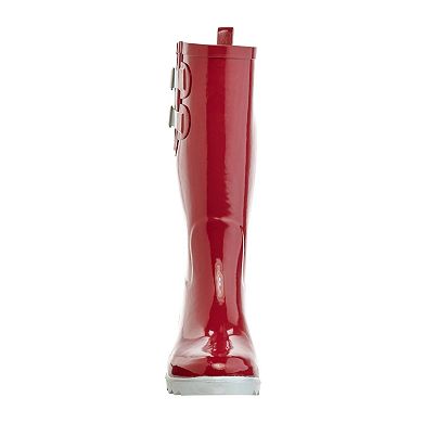 Henry Ferrera Black Stone Women's Water-Resistant Rain Boots 
