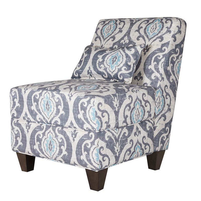 HomePop Accent Chair & Throw Pillow 2-piece Set, Blue