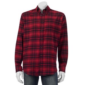 Big & Tall Croft & Barrow® Slim-Fit Plaid Flannel Button-Down Shirt