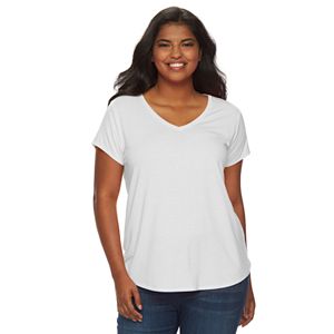 Juniors' Plus Size SO® Short Sleeve V-Neck Tee