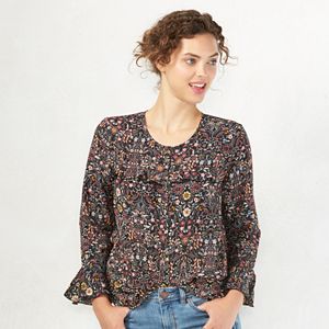 Women's LC Lauren Conrad Beaded Ruffle Blouse