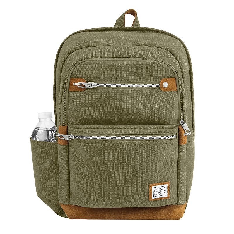 Travelon Anti-Theft Heritage RFID-Blocking Laptop Backpack, Green