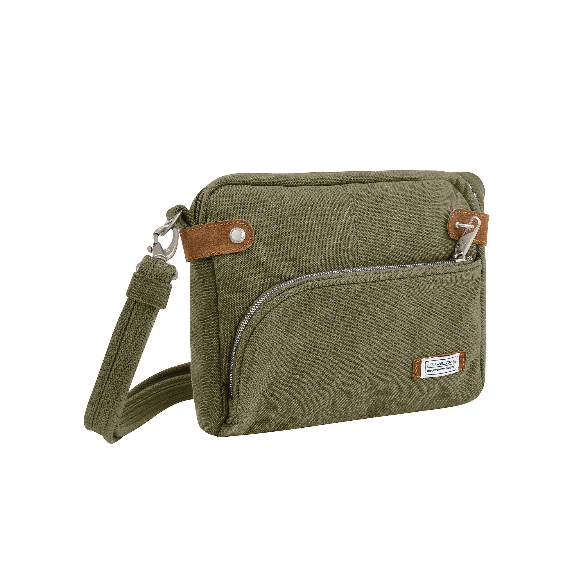 Travelon Anti-Theft Heritage RFID-Blocking Crossbody Bag, Green