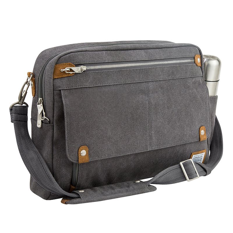 UPC 025732034307 product image for Travelon Anti-Theft Heritage RFID-Blocking Messenger Bag, Grey | upcitemdb.com