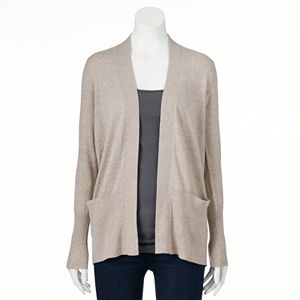 Women's SONOMA Goods for Life™ Solid Ribbed Trim Cardigan