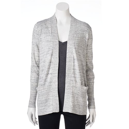 Women's SONOMA Goods for Life™ Solid Ribbed Trim Cardigan