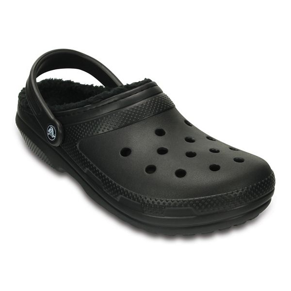 black crocs fuzzy