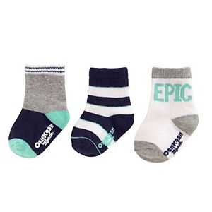 Boys 4-8 OshKosh B'gosh® 3-pk. Print Crew Socks