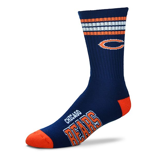 Men's For Bare Feet Chicago Bears Deuce Striped Crew Socks