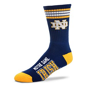 Men's For Bare Feet Notre Dame Fighting Irish Deuce Striped Crew Socks