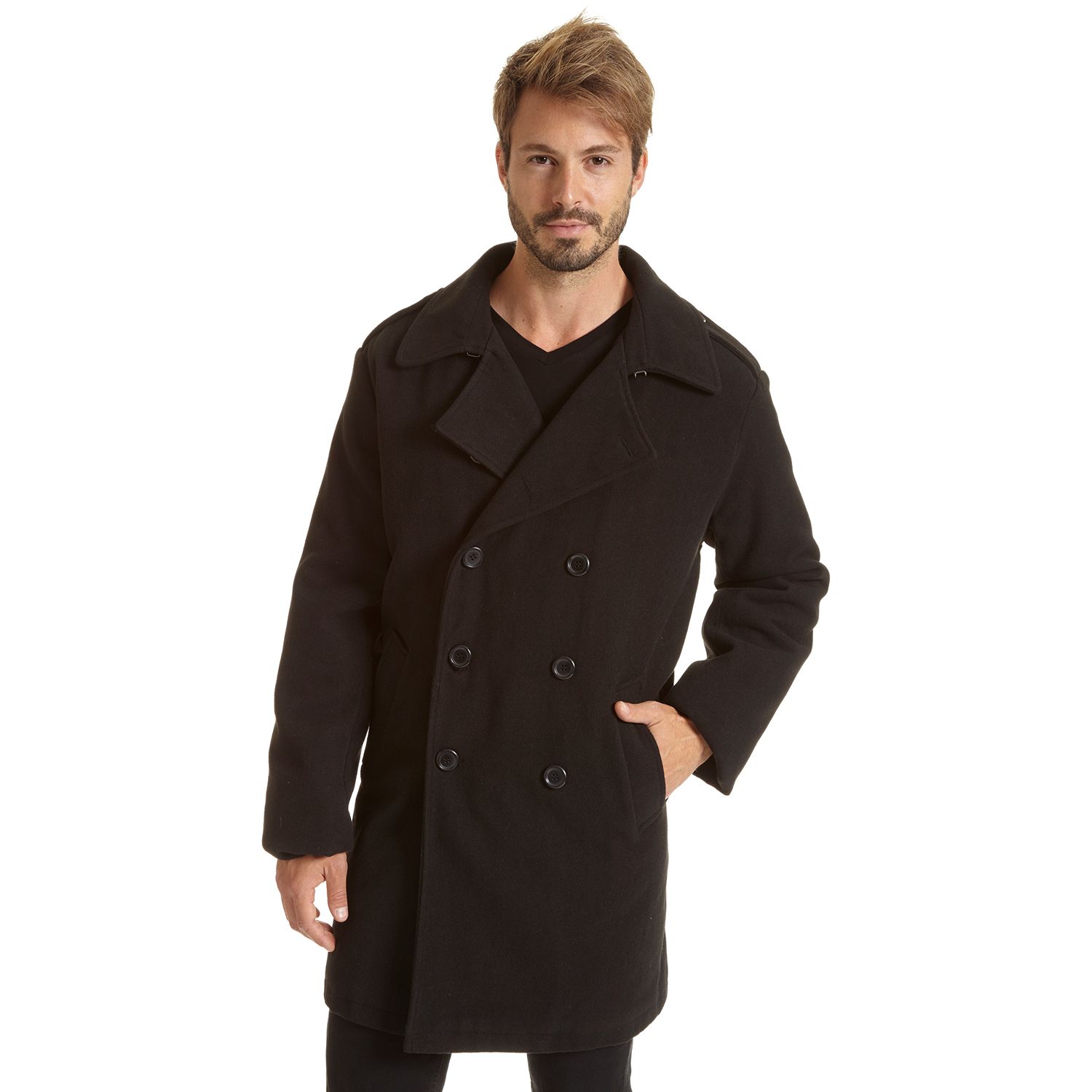 mens big and tall pea coat