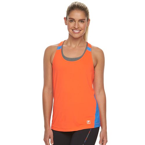 Download Women's FILA SPORT® Pleated Back Racerback Tank Top