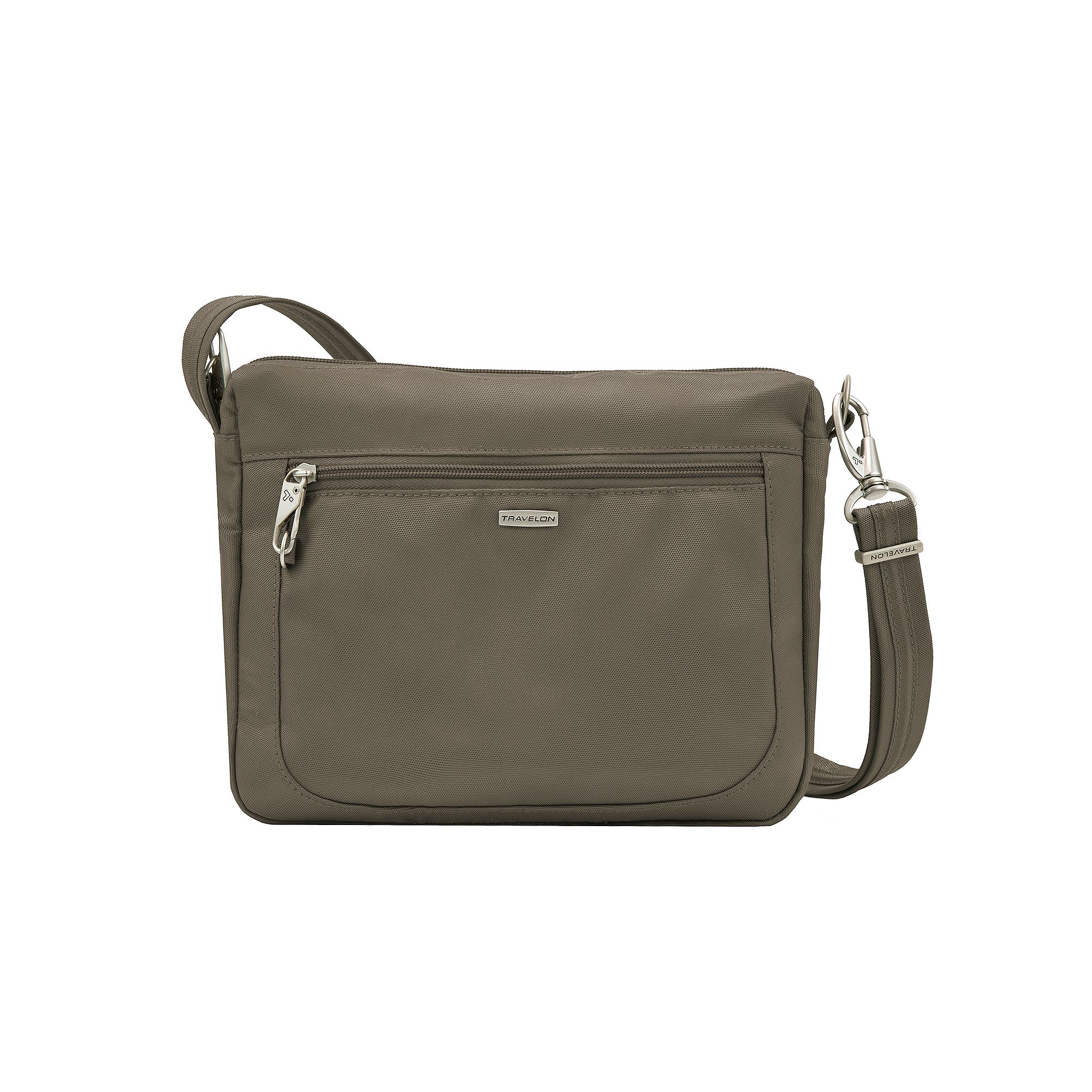 Travelon Anti-Theft Classic East-West Crossbody Bag, Brown