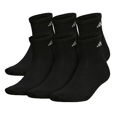 Men s adidas 6 pack Athletic Cushioned Quarter Socks
