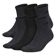 Men s adidas 6 pack Athletic Cushioned Quarter Socks