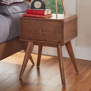 HomeVance Skagen Walnut Finish Tapered Nightstand