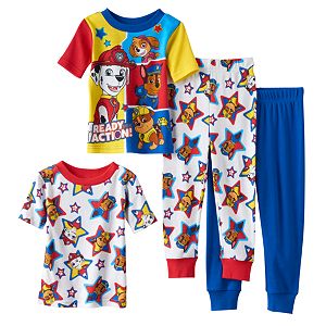 Toddler Boy Paw Patrol Chase, Marshall, Rubble & Skye 4-pc. Pajama Set