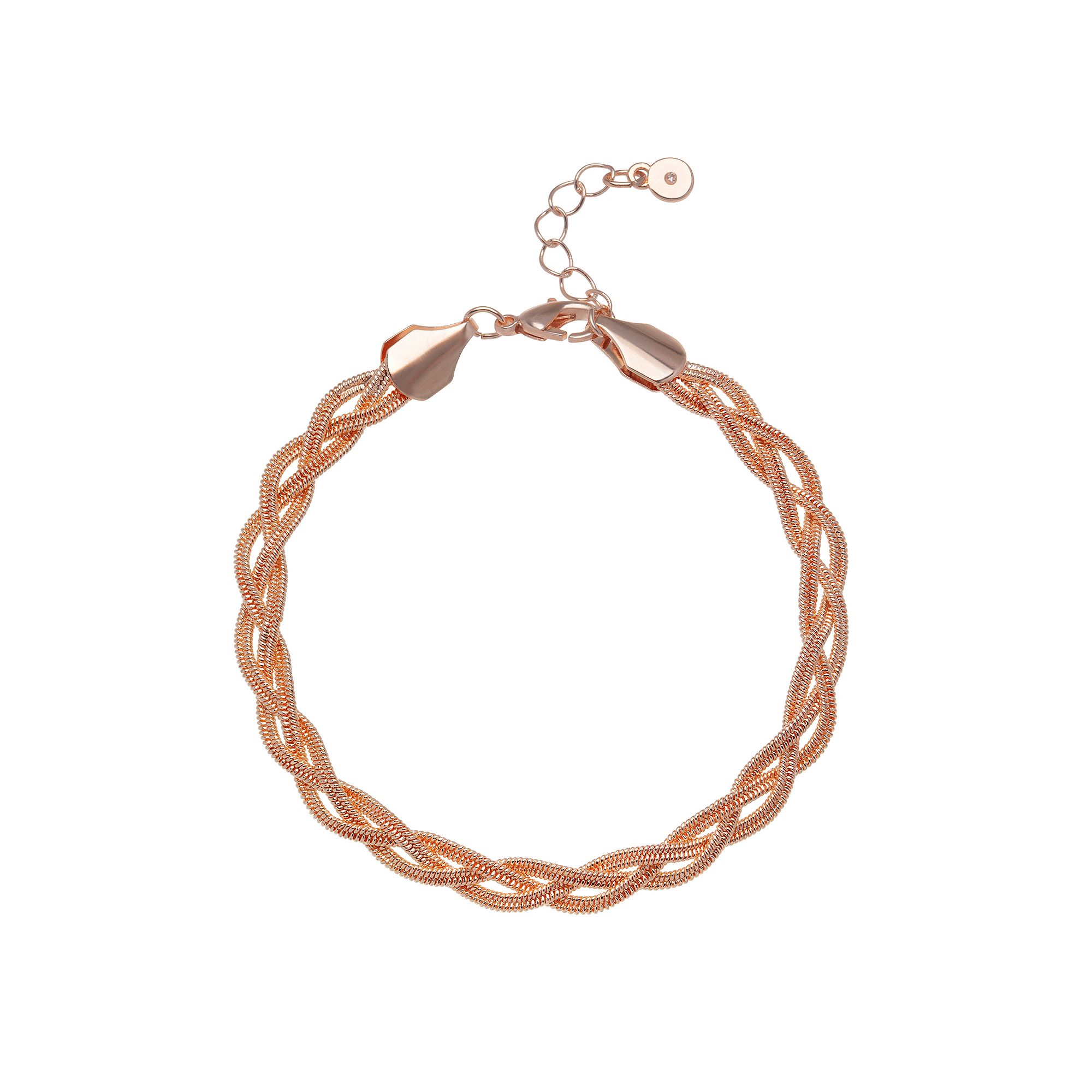 LC Lauren Conrad Braided Chain Bracelet, Womens, Pink Tone