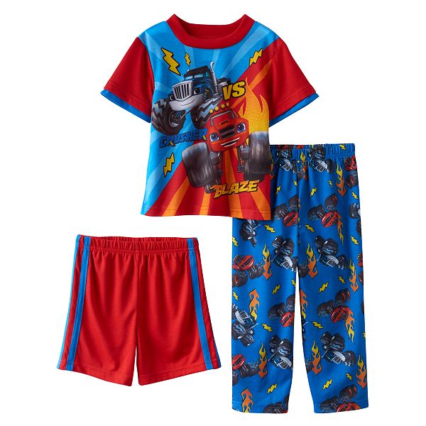 Toddler Boy Blaze The Monster Machines Blaze Vs Crusher 3 Pc Pajama Set