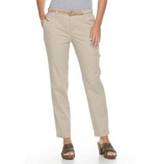 pants womens khaki beig kohls stretch