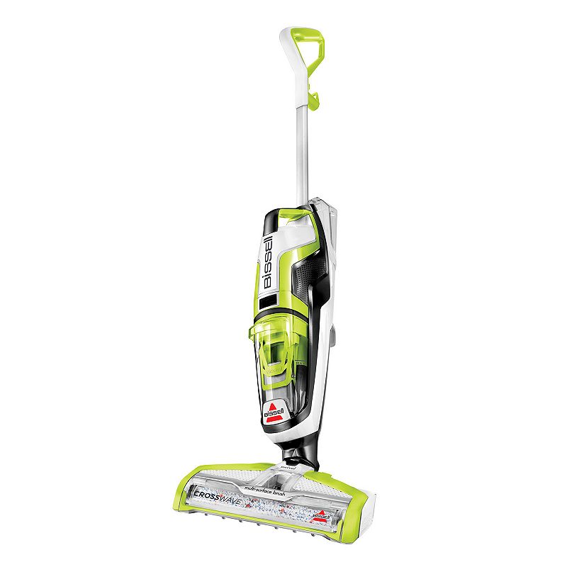 Bissell - Crosswave Upright Vacuum - White/titanium With Chacha Lime Accents